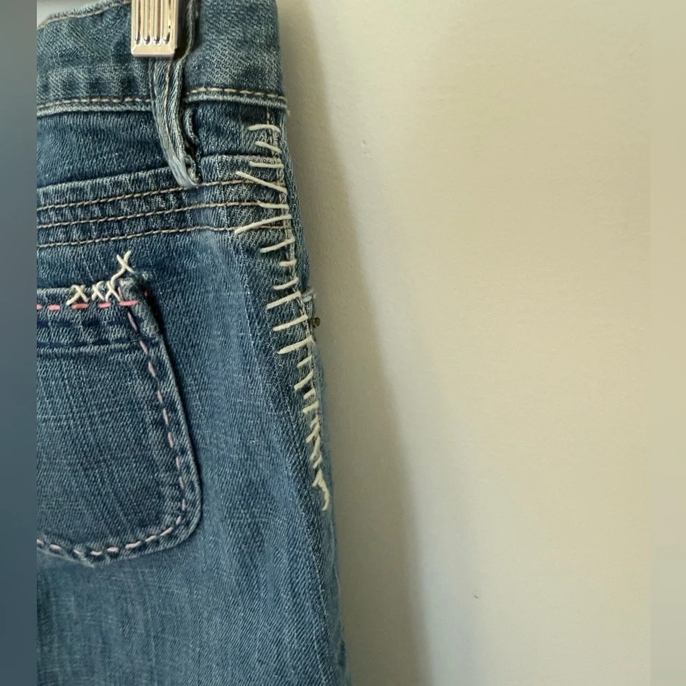 Gap Girls Bermuda Denim Blue Jean Shorts Size 12 Plus Adjustable Waist